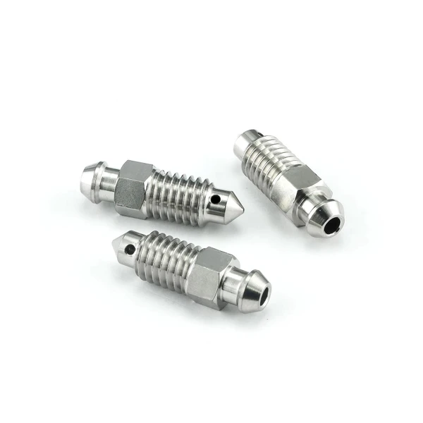 Stainless Steel Bleed Nipple M8x(1.25mm) Front Brake Master Cylinder Pack x3