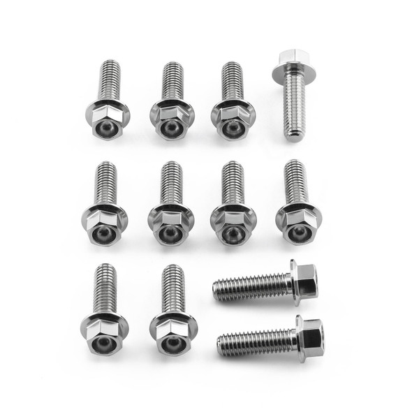 Stainless Steel Disc Bolt Flanged Hex M6 x 20mm Front Pack x12