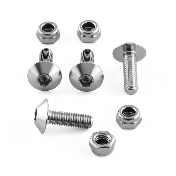 Stainless Steel Number Plate 4 Bolt Kit (USA/Italia)