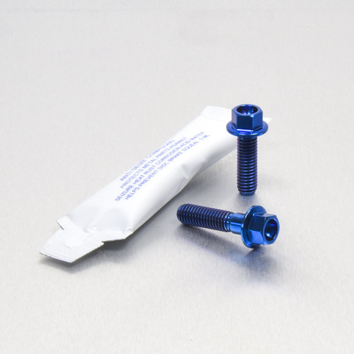 Titanium Brake & Clutch Lever Perch Pinch Bolt Kit Blue