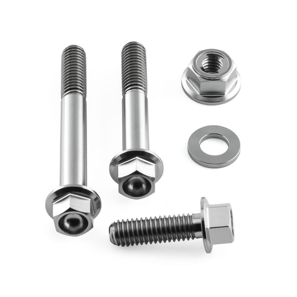 Titanium Chain Guard & Rail Husqvarna FE 350 Flanged Hex