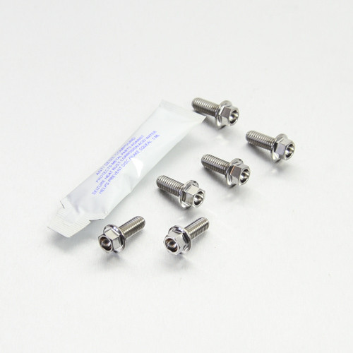 Titanium Disc Bolt M6x16mm Flanged Hex Pack x6