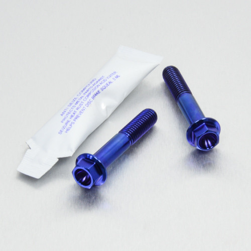 Titanium Rear Brake Caliper Pinch Bolt Kit Blue