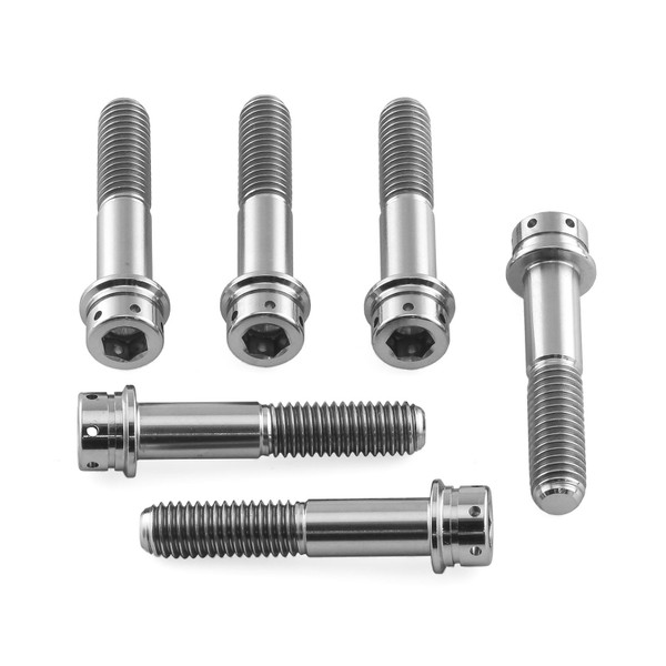 Titanium Top & Bottom Clamp Yoke Pinch Kit Flanged Socket Cap Race Spec