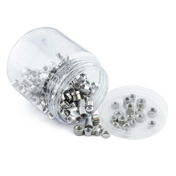 Aluminium Assorted Collar Tub 200 Piece Unanodised