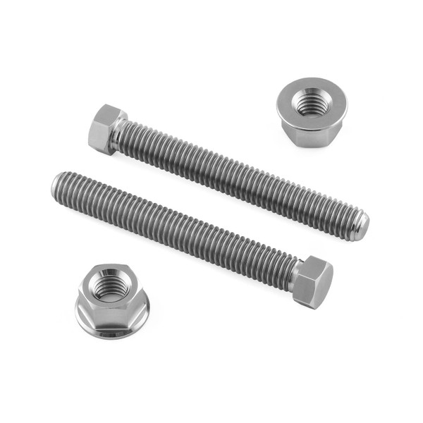 Titanium Axle Adjuster Set M8x60mm 2xBolts 2xNuts