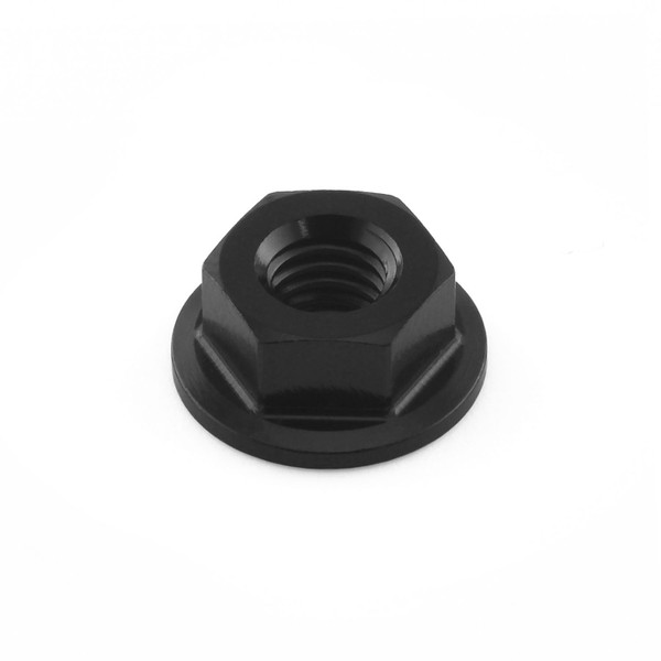 Aluminium Flanged Nut M6x(1.00mm) Black