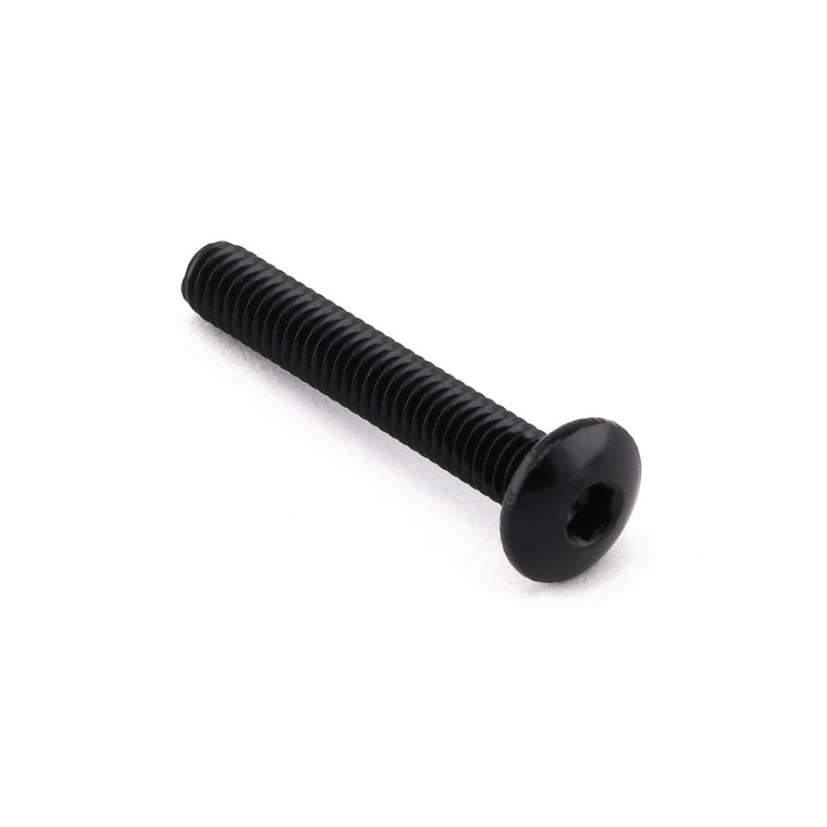 Aluminium Dome Head Bolt M4x(0.70mm)x25mm Black