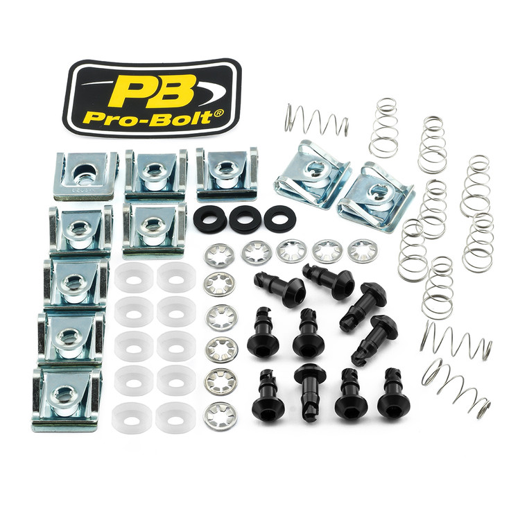 Aluminium Quick Release Stud 17mm Allen Key & CLIP3 Pack x10 Black