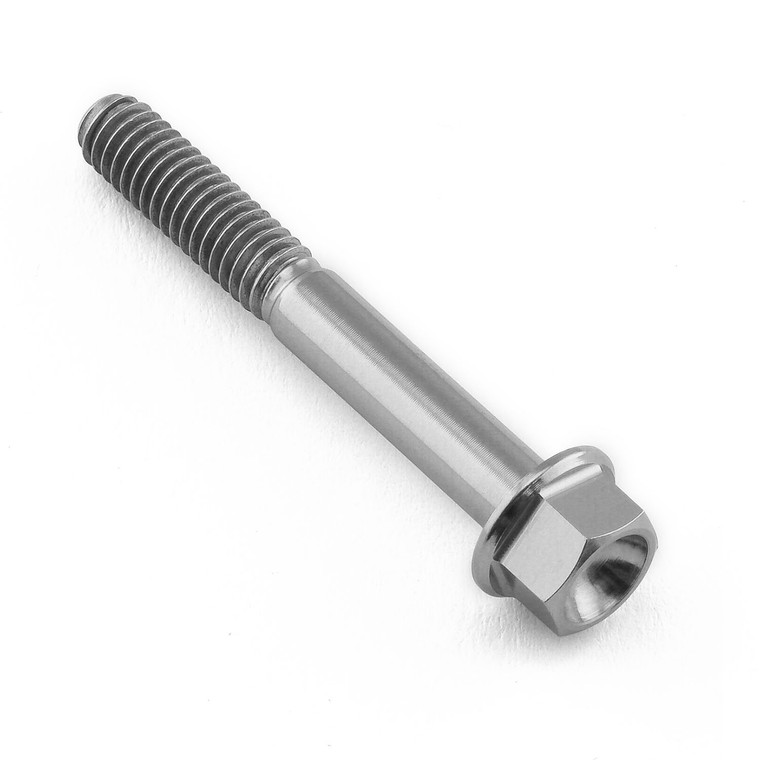 Titanium Flanged Hex Head Bolt M4x(0.70mm)x30mm