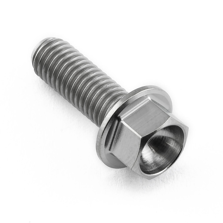 Titanium Flanged Hex Head Bolt M5x(0.80mm)x15mm