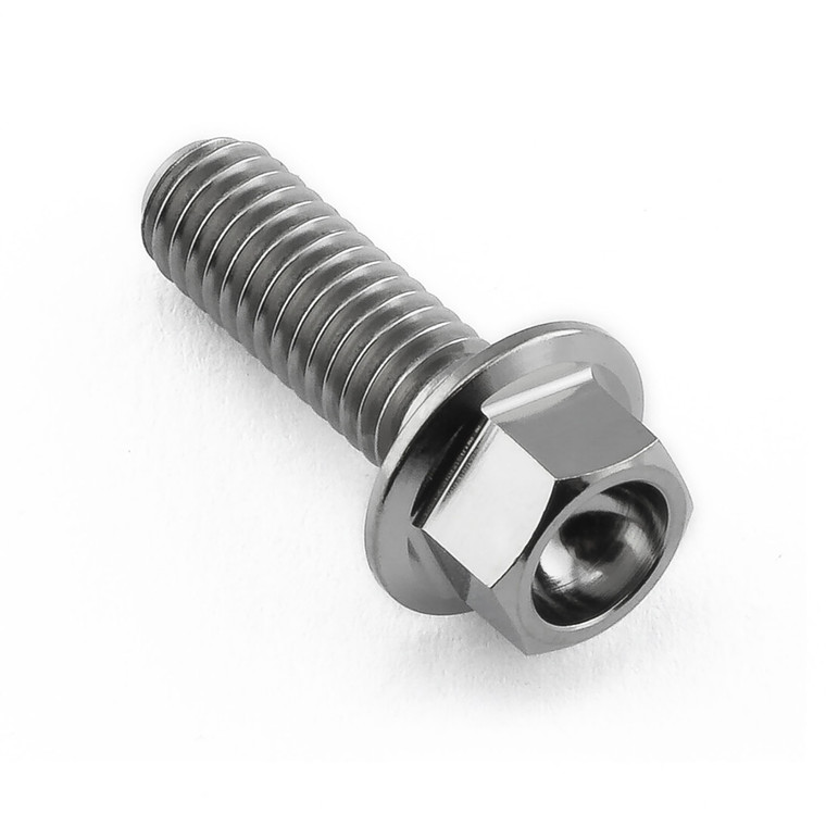 Titanium Flanged Hex Head Bolt M6x(1.00mm)x18mm