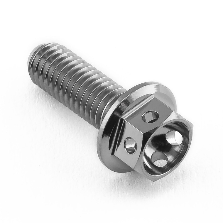 Titanium Flanged Hex Head Bolt M5x(0.80mm)x15mm Race Spec