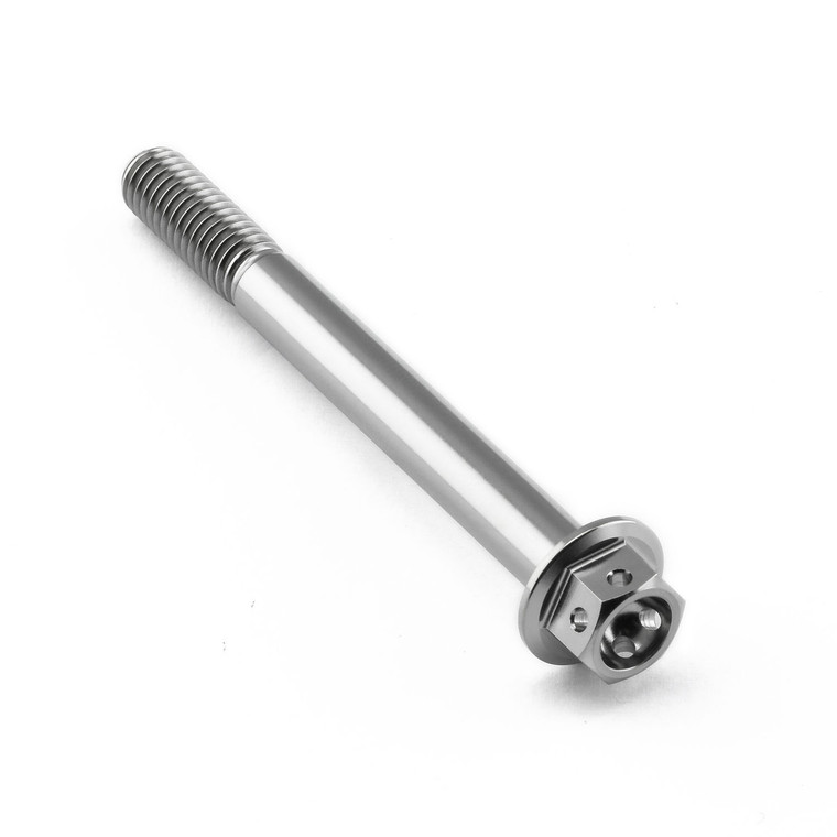 Titanium Flanged Hex Head Bolt M6x(1.00mm)x60mm Race Spec