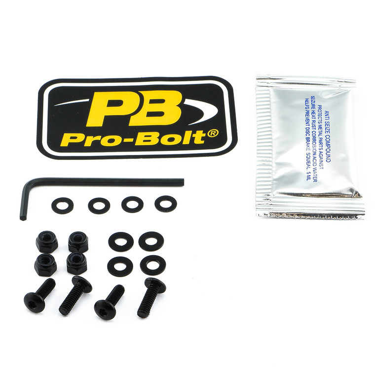 Aluminium Screen Kit 4 Bolts and Nuts Black
