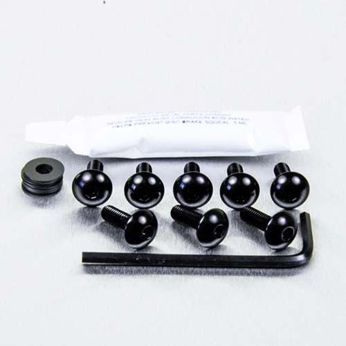 Aluminium Mudguard & Hugger Bolt Kit Black