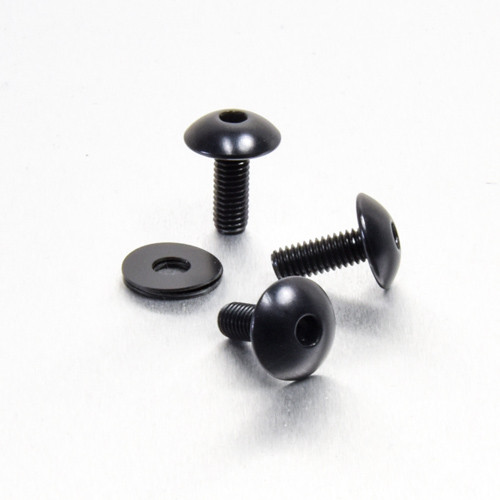 Aluminium Chain Guard & Rear Hugger Bolt Kit Black