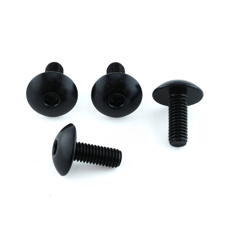 Aluminium Chain Guard & Rear Hugger Bolt Kit Black