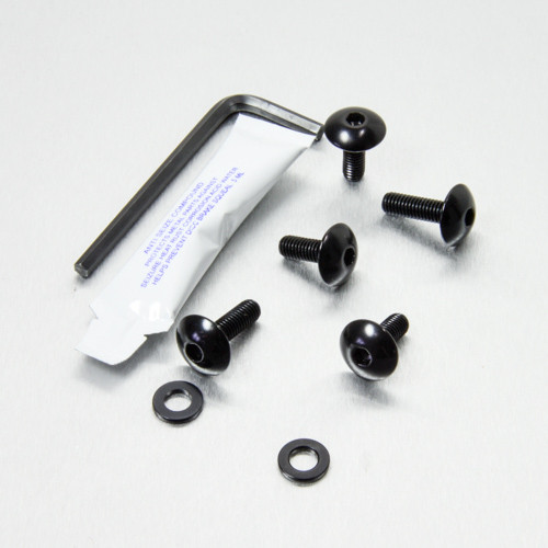 Aluminium Chain Guard & Rear Hugger Bolt Kit Black