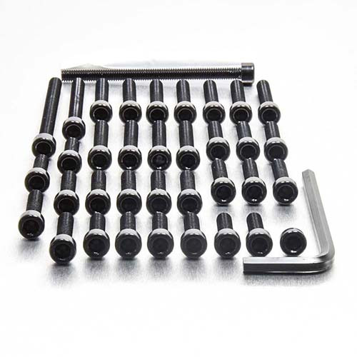 Aluminium Engine Kit Honda RVF400- NC35 Black