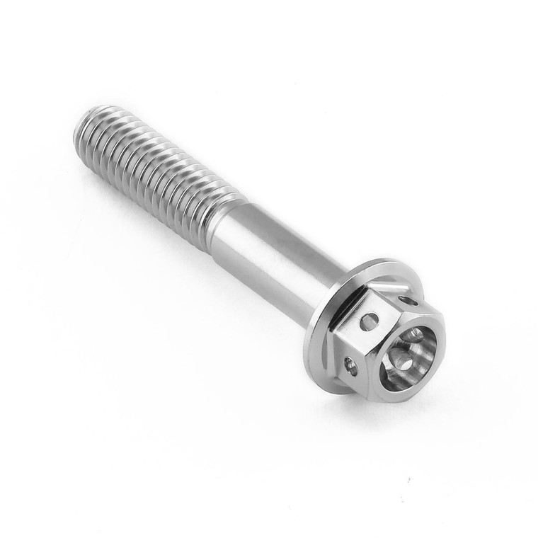 Stainless Steel Flanged Hex Head Bolt M6x(1.00mm)x35mm Race Spec