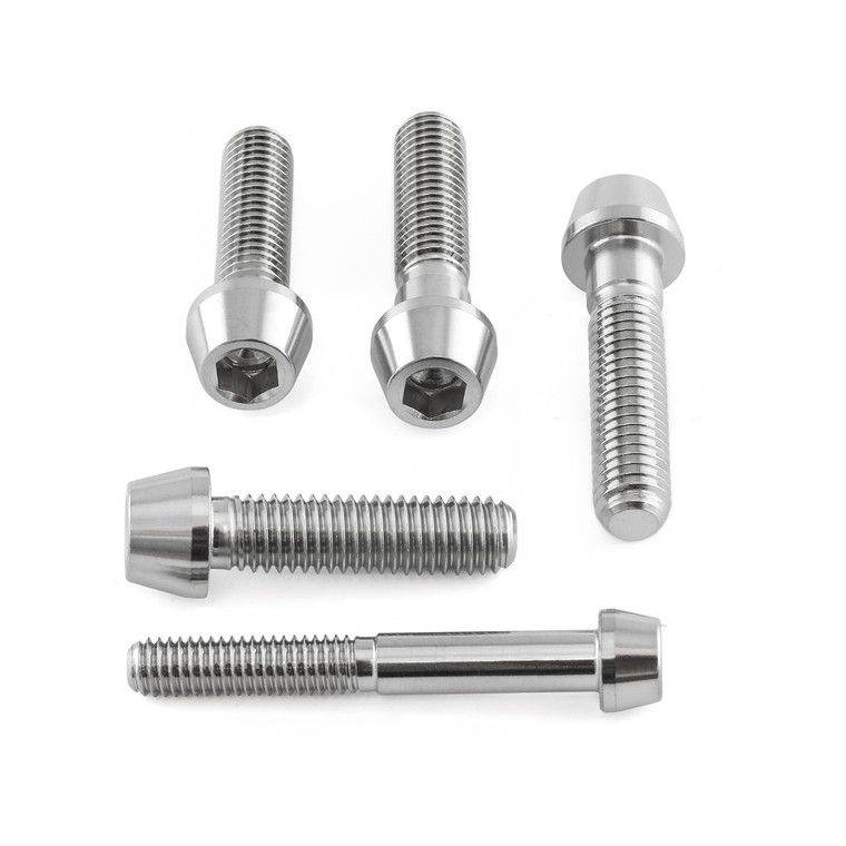 Stainless Steel Number Plate Holder Mounting Kit Tapered Socket Cap