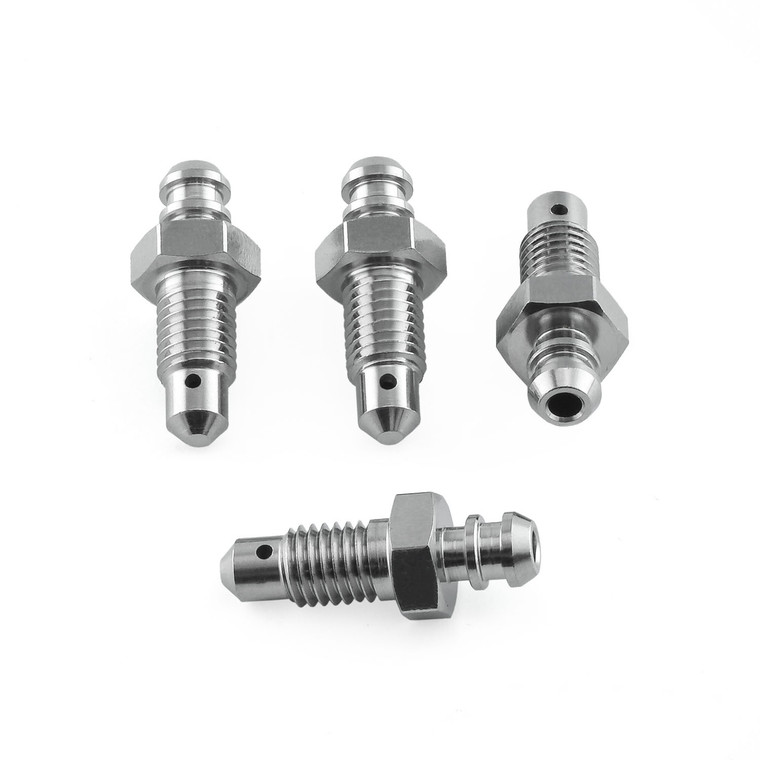 Stainless Steel Bleed Nipple M7x(1.00mm) Rear Brake Master Cylinder Pack x4