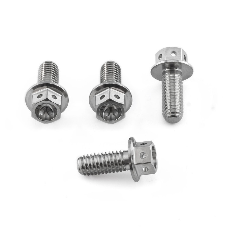 Stainless Steel Disc Bolt Rear Flanged Hex Head Bolt M6 x 15mm Pack x4 Race Spec