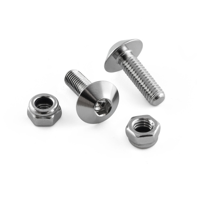 Stainless Steel Number Plate 2 Bolt Kit