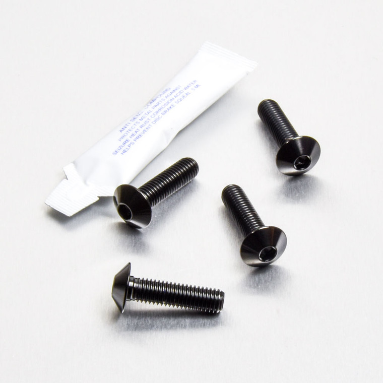 Stainless Steel Rider Footrest Hanger Bolt Kit Black