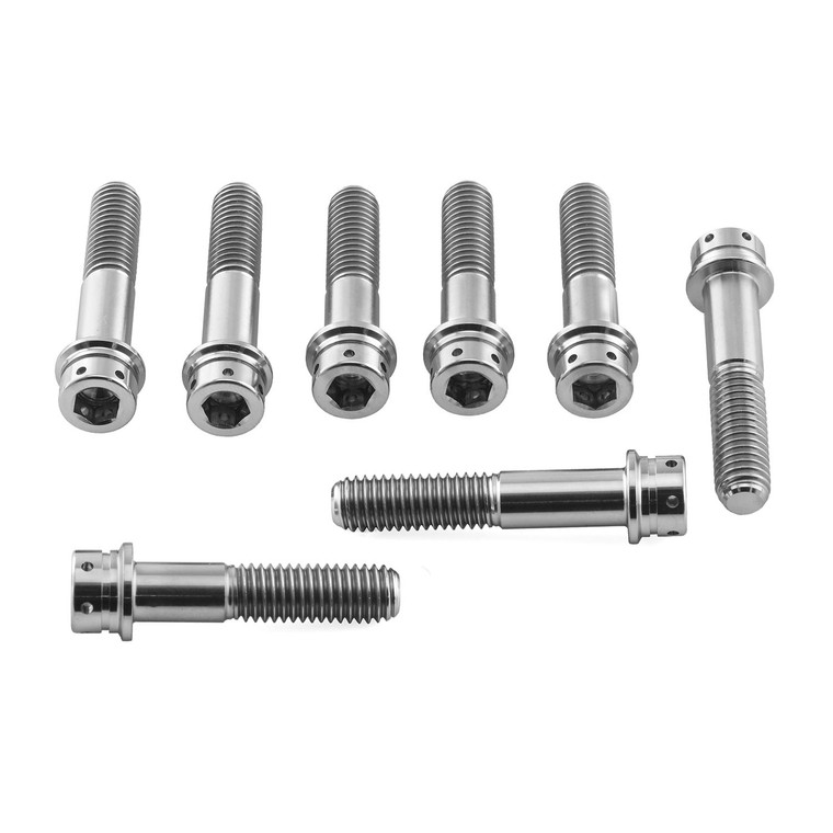 Titanium Front Caliper Pinch Bolt Kit Flanged Socket Cap Race Spec