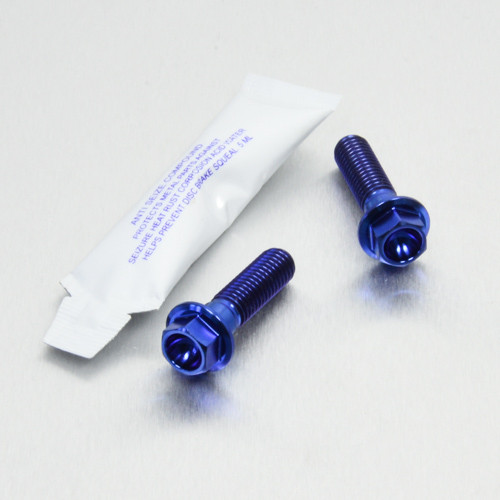 Titanium Rear Brake Caliper Mount Kit Blue