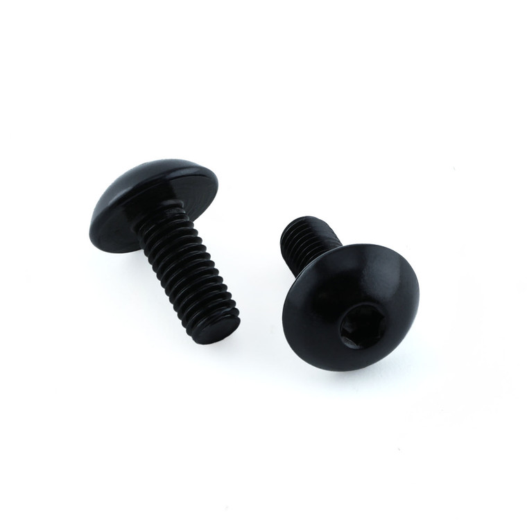 Aluminium Water Bottle Cage Bolts M5x(0.80mm)x20mm Dome Head Pack x2 Black