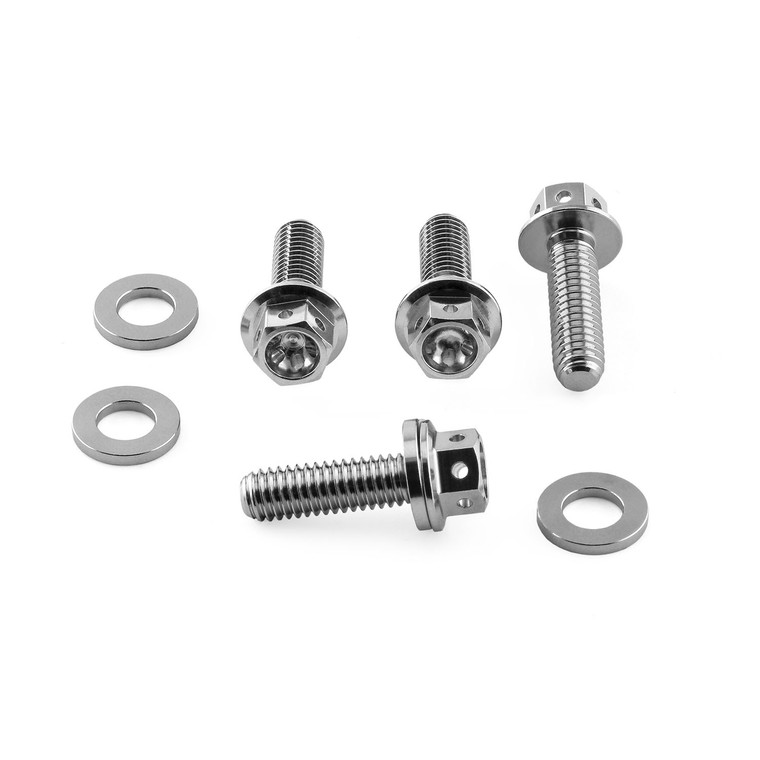 Stainless Steel Cycle Caliper Kit M6x(1.00)x20mm Race Spec Bolt & Washers