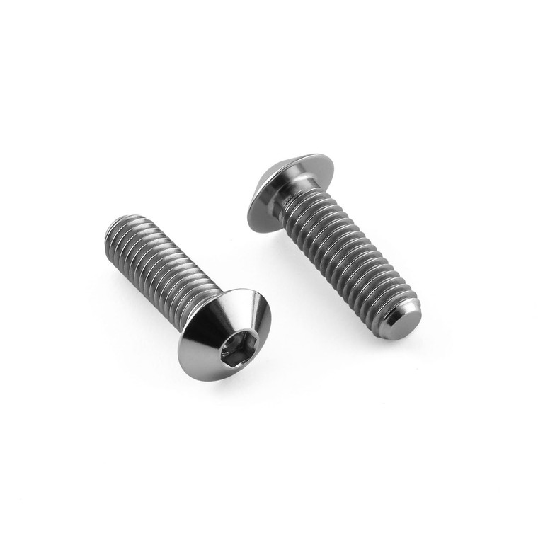 Titanium Water Bottle Cage Bolts M5x(0.80mm)x16mm Dome Head XS Pack x2