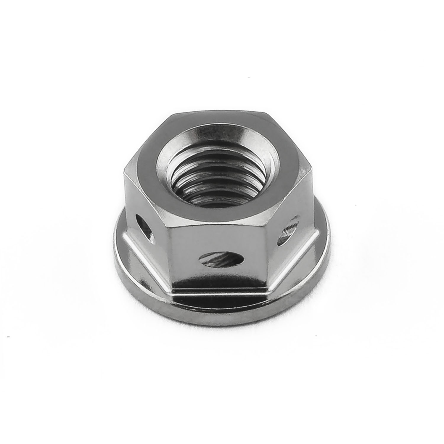 Titanium Motorcycle Nut M8 X 1.25 Titanium Bi-Hex Flange Nut (12