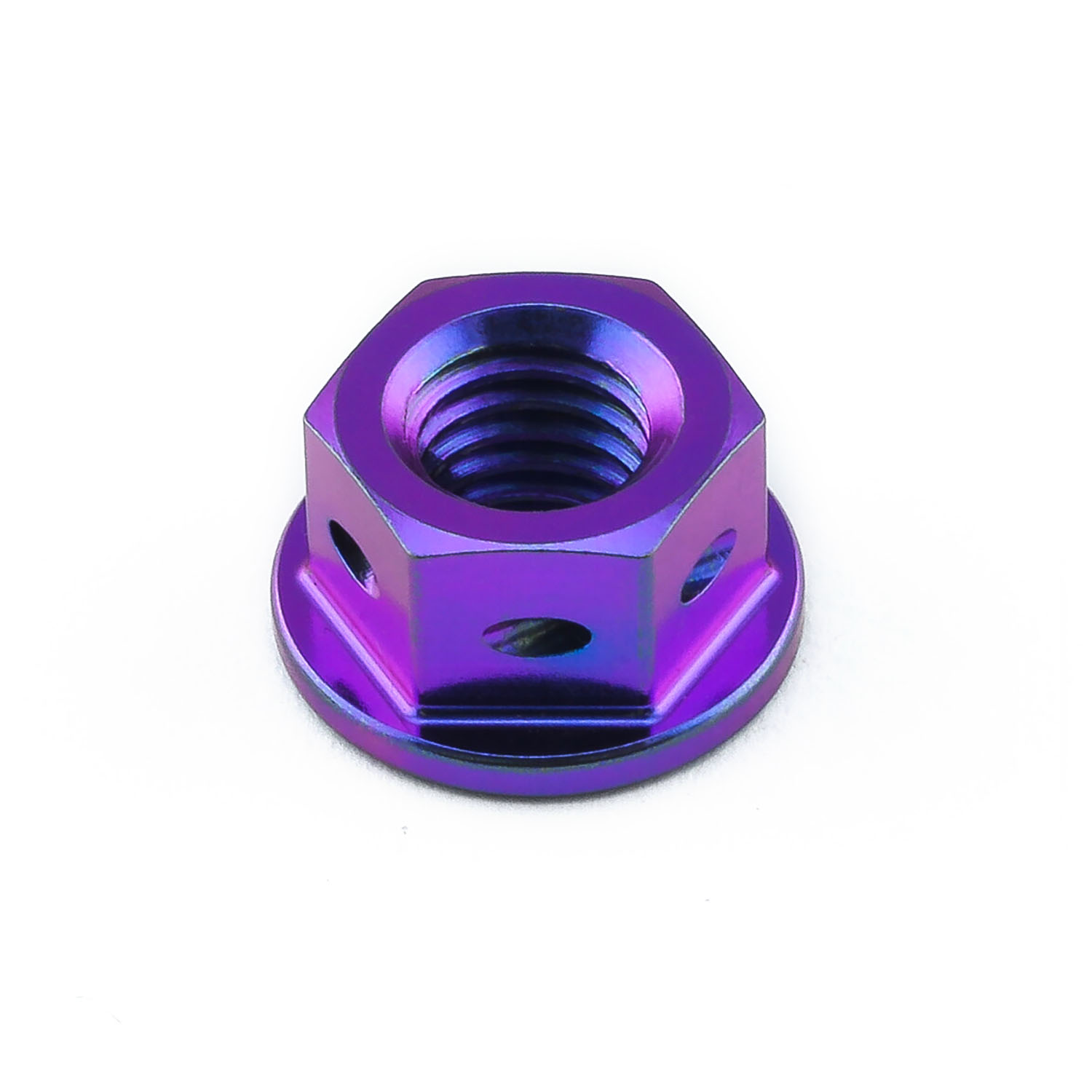Titanium Sprocket Nut M8x(1.25mm) Drilled | Pro-Bolt