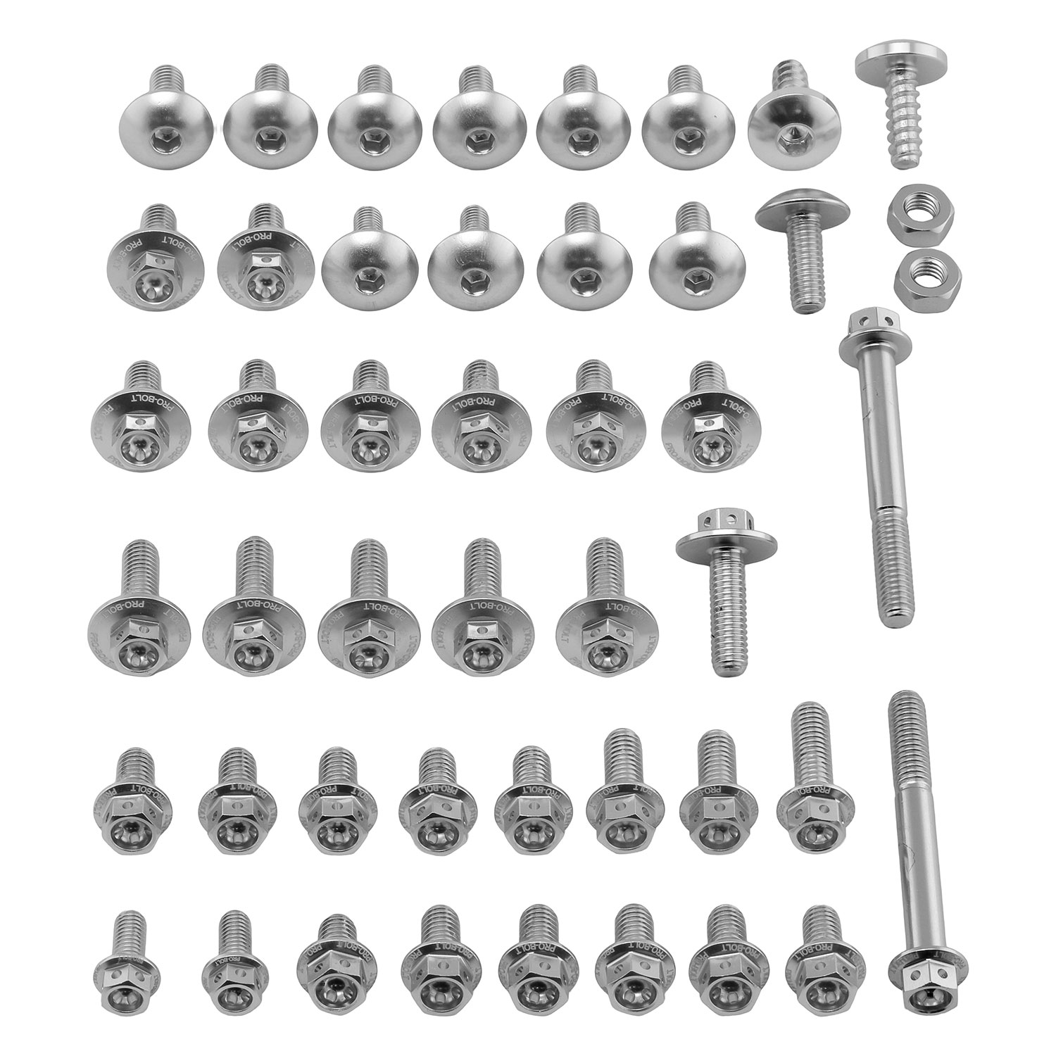 Aluminium Bodywork Bolt Kit Yamaha YZ125 Race Spec Etched | Pro-Bolt