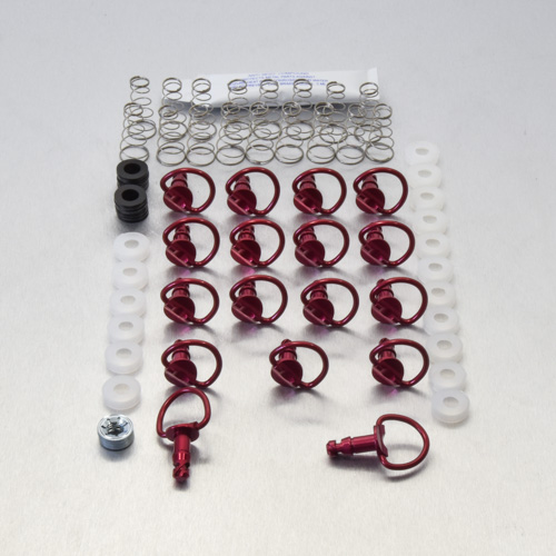 Aluminium Quick Release Stud 17mm D-Ring x 17 QRCLIP1717 Red | Pro-Bolt img