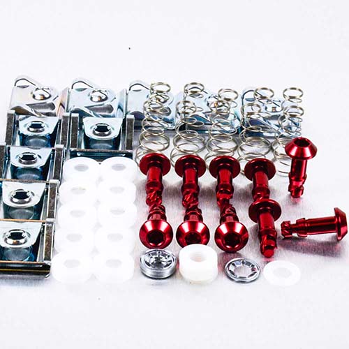 Aluminium Quick Release Stud 19mm Allen Key & CLIP3 x 10 QRAKSLIDE19 Red img