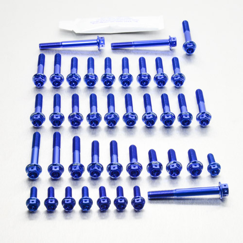 Aluminium Engine Kit Aprilia SL Falco 1000 Race Spec Etched 99-05 Blue 1999-2005 img