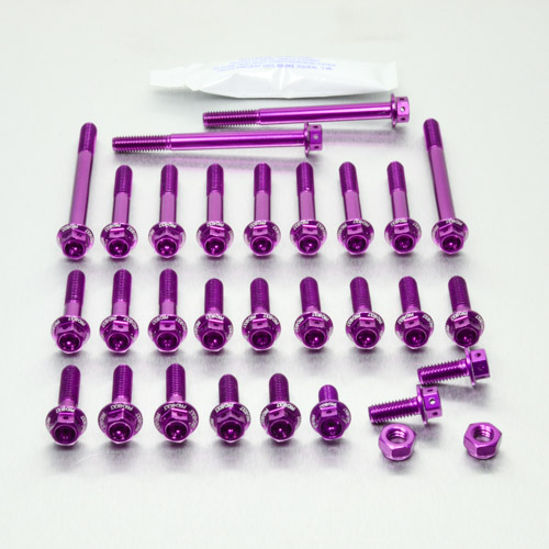 Aluminium Engine Kit Husqvarna FE 350 Race Spec Etched EOHQ003HXRE Purple 17-18 img