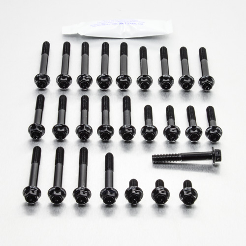 Aluminium Engine Kit Kawasaki KLX125 Race Spec Etched EOKA27HXRE Black 2010-2018 img