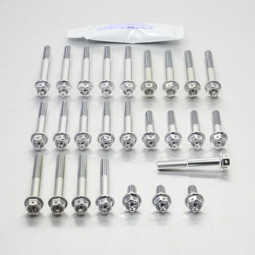 Aluminium Engine Kit Kawasaki KLX125 Race Spec Etched EOKA27HXRE Silver 10-18 img