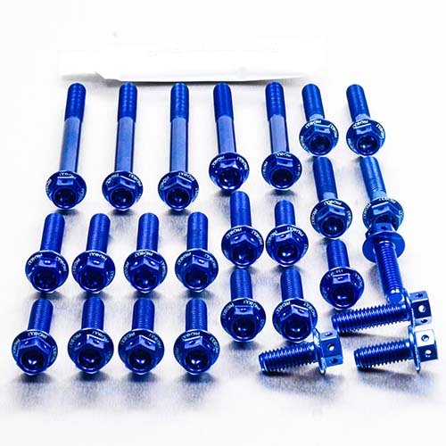 Aluminium Engine Kit Kawasaki KX250F 4 Stroke Race Spec Etched Blue 11-12 img