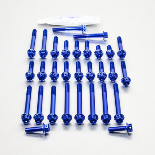Aluminium Engine Kit KTM 4 Stroke SX250 Race Spec Etched EOKTM110HXRE Blue 10-11 img