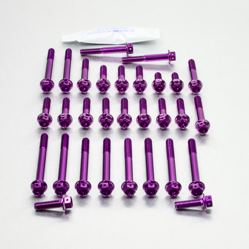 Aluminium Engine Kit KTM 4 Stroke SX250 Race Spec Etched Purple 10-11 img