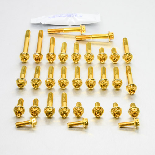 Aluminium Engine Kit KTM 4 Stroke SX350 Race Spec Etched EOKTM111HXRE Gold 14-16 img