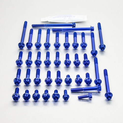 Aluminium Engine Kit Suzuki RMZ 450 Race Spec Etched EOSU041HXRE Blue 2008-2012 img