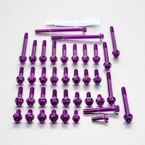 Aluminium Engine Kit Suzuki RMZ 450 Race Spec Etched EOSU041HXRE Purple 08-12 img